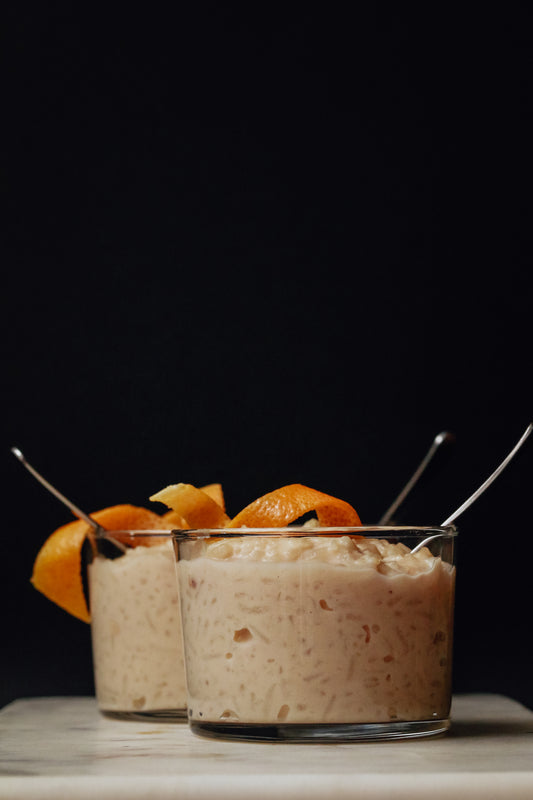 Arroz con leche de vainilla-naranja