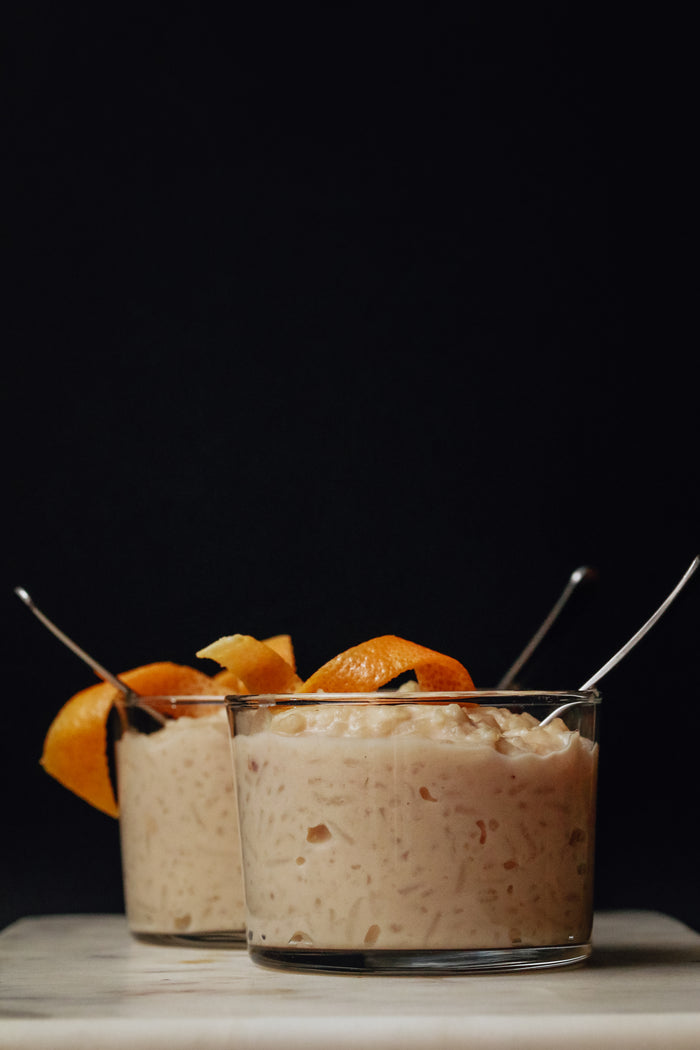 Arroz con leche de vainilla-naranja